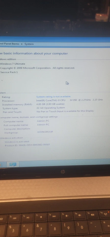 Portátil HP G72 17" • 4 GB RAM • 100 GB HD • Core i3 • 2,2 GHz • Windows 7 Ultimate Foto 3 de 3