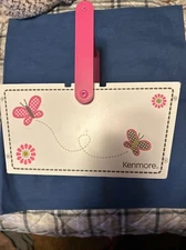 Vintage  Kenmore Wooden Sewing Basket With Handle Measures  12” X 6” X 6”