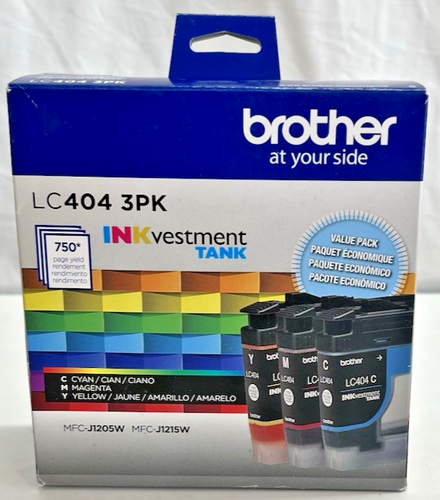 Brand New Brother LC404 3PK Ink Tanks Value Pack Cyan Magenta Yellow EXP. 2026 - Picture 2 of 14