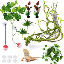 Bearded Dragon Accessories, Reptile Plants, Terrarium Hanging Plant Vines, Beard