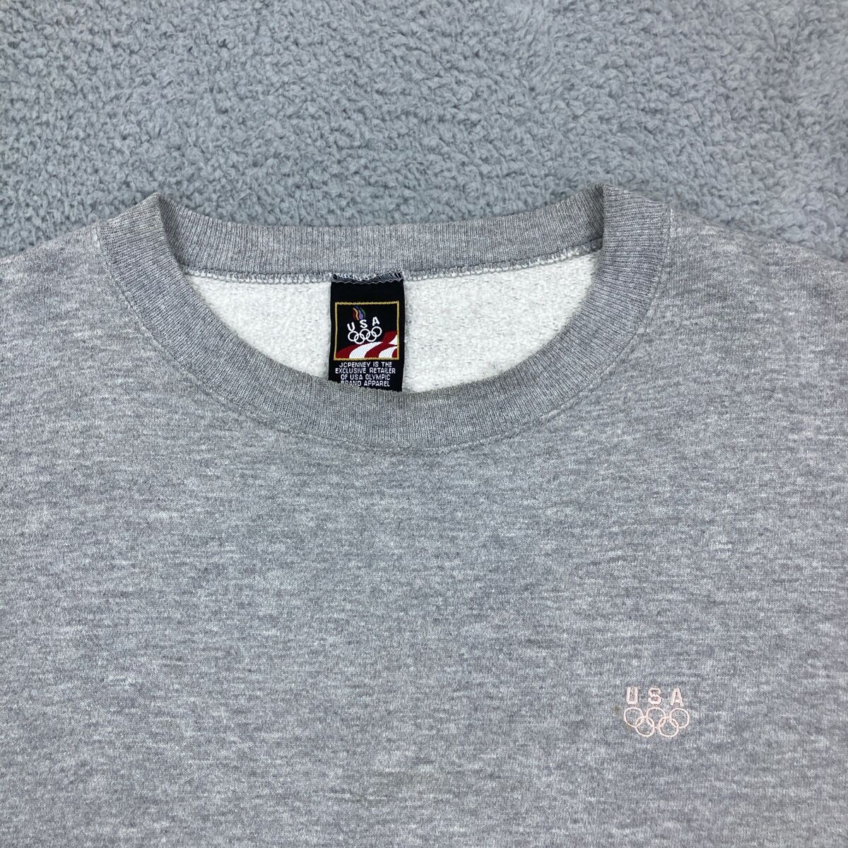 Vintage JC Penney USA Olympics Logo Gray Crewneck Sweatshirt Vintage JC Penney USA Olympics Logo Gray Crewneck Sweatshirt