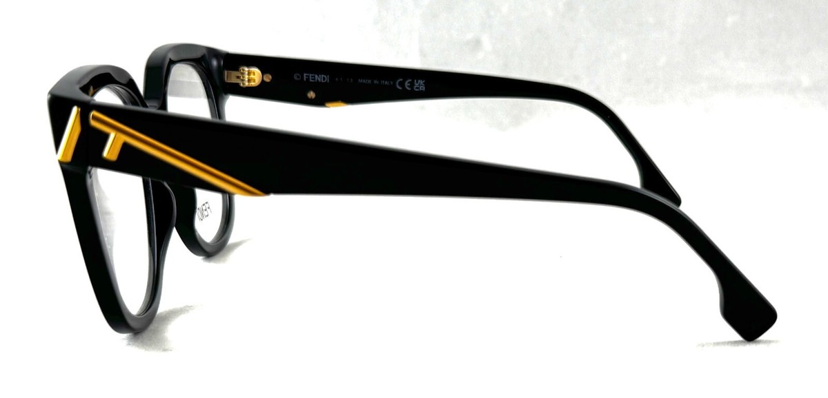 FENDI FE50064I FE 50064I 001 Black Frame Eyeglasses 53-16