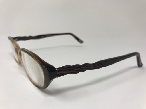 Silver Dollar Womens Eyeglasses R571 50-15–135 Dark Glossy Brown HR24