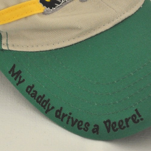 Gorra Youth John Deer Sombrero My Daddy Drives A Deere Licencia Verde Amarillo Ajustable - Imagen 2 de 9