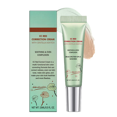 CC Red Correction Cream With Centella - Color Correcting Formula for Blemishes