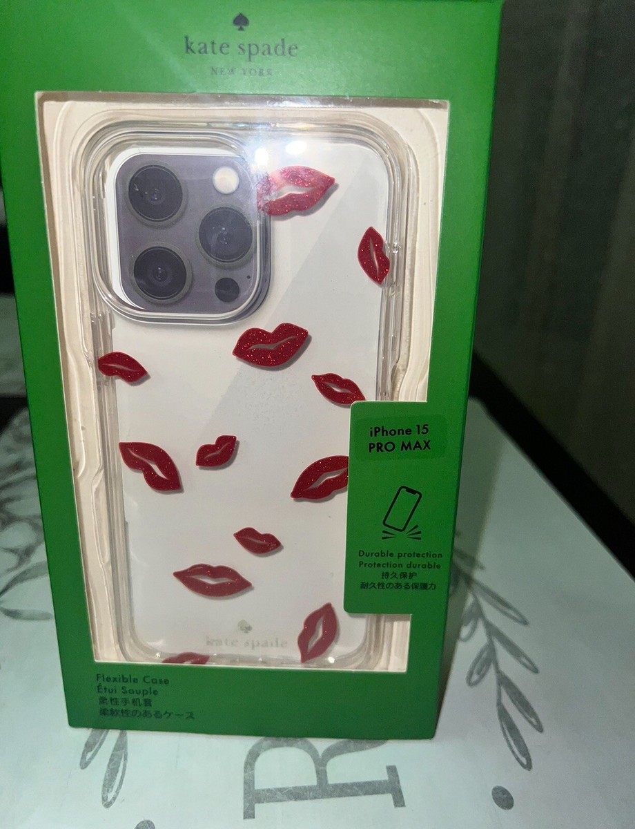 iPhone・スマホケース Kate Spade Lip Toss Printed iPhone 15 Pro Case KATE SPADE iPhone 15 Pro MAX Clear phone case w Lip Toss