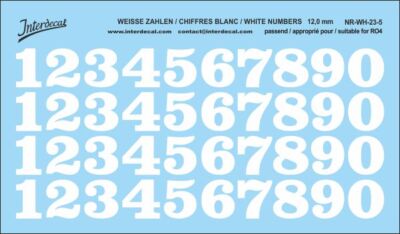 Décalcomanies Chiffres "05" Noir Pour Modélisme R01 - Format 103x62mm - Marque Interdecal