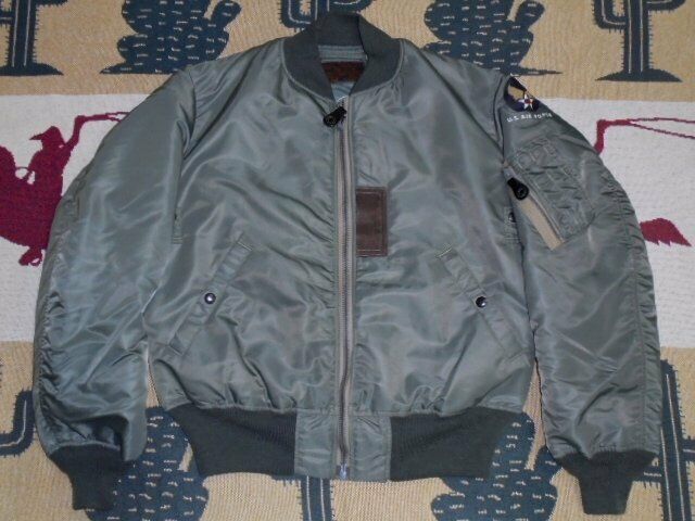 BUZZ RICKSON'S BR14900 MA-1 Bomber Flight Jacket L Sage green