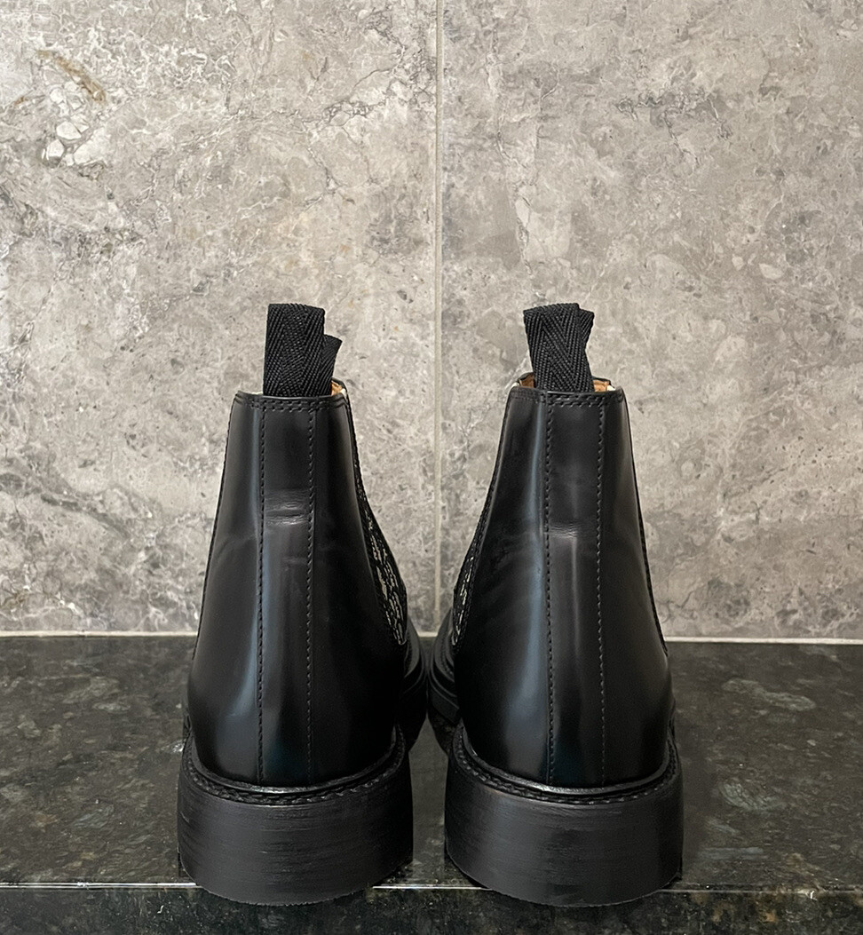 DIOR Men's 'Explorer II' Oblique Polished Chelsea Boots DIOR Men's 'Explorer II' Oblique Polished Chelsea Boots