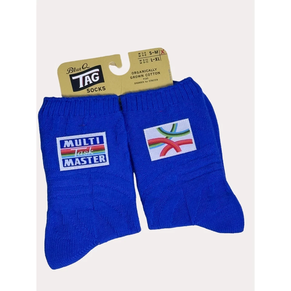 Calcetines Blue Q Tag Crew Multi Task Master Unisex S M Nuevos con Etiquetas Foto 2 de 4