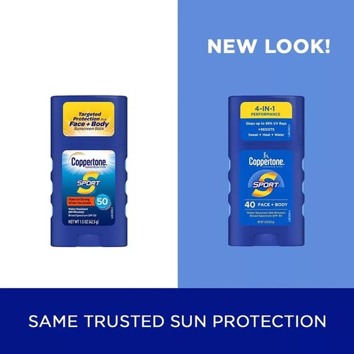 Coppertone Sport Face & Body Sunscreen Stick SPF 40 (2 Pack)*READ DESCRIPTION* - Picture 2 of 5