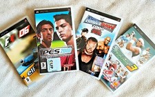 LOTE 4 JUEGOS PSP DE DEPORTES: PES, WWF, F1 &TENNIS (Region 2) COMPLETOS MENOS 1