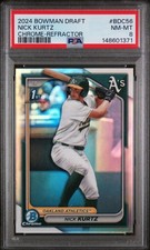 2024 Bowman Draft Chrome Refractor Nick Kurtz PSA 8