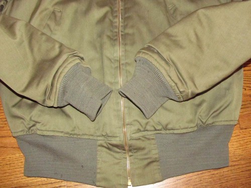 Vtg 40s Green Alpaca Fur Collar Fully Lined Bomber Flight Conmar Jacket Men's 42 - Picture 4 of 8