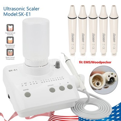 Dental Ultrasonic Piezo Scaler / 5pcs Handpiece fit EMS Woodpecker SK-E1