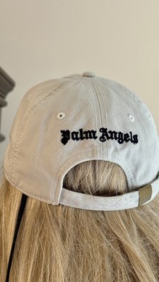 Palm Angels Monogram PA Logo Hats | White Black | Adjustable | Cap Solid Hat NEW