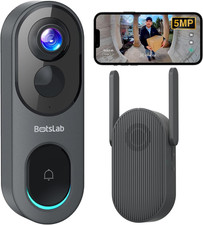 5MP Wireless Video Doorbell Camera,180 Head-To-Toe View, AI Motion Detection, V