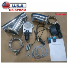 3" / 3 inches Electric Exhaust Valve Y Pipe Control Motor Kit with Remote Switch