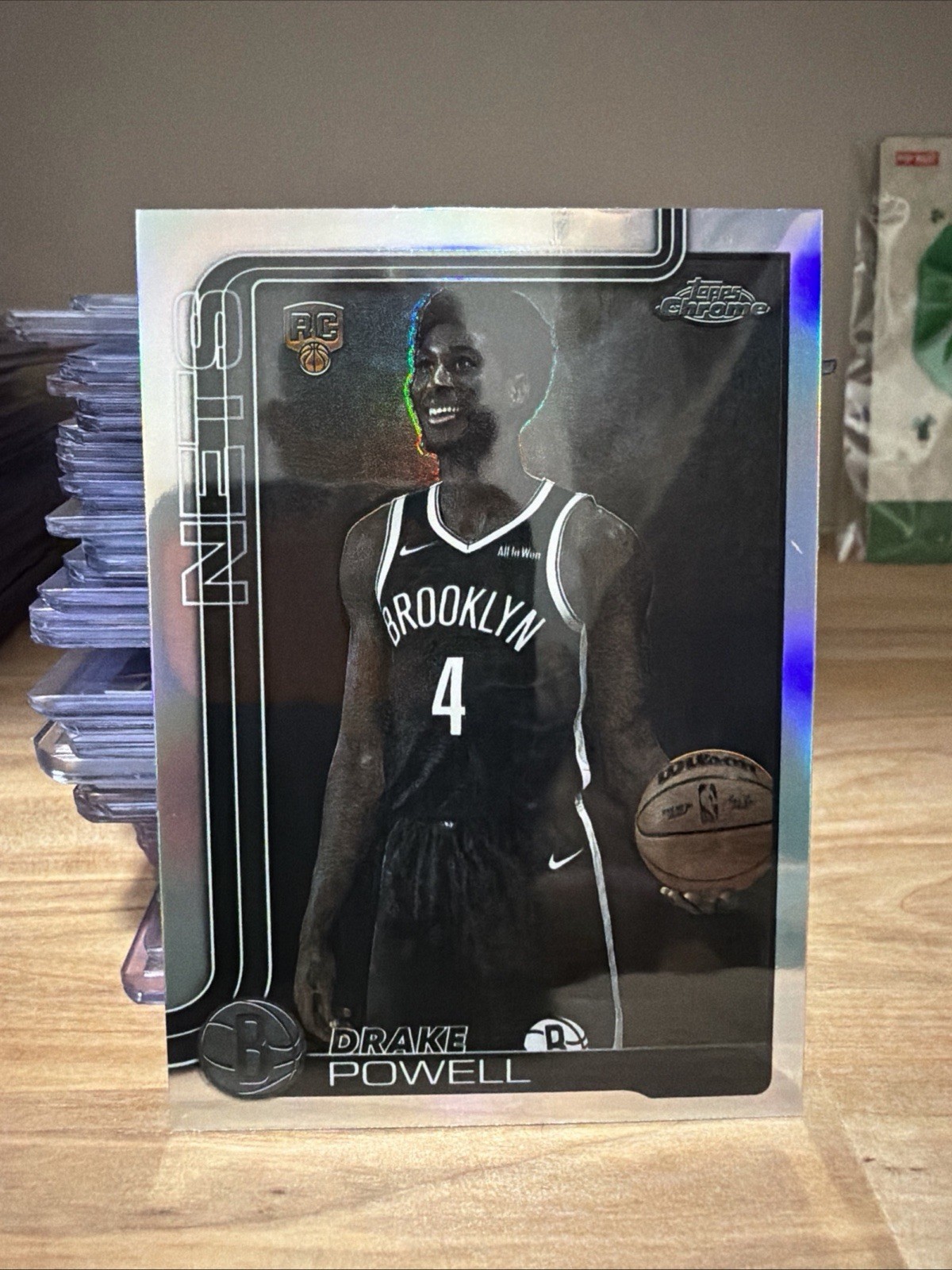 2025-26 Topps Chrome Drake Powell Negative Refractor Rookie RC #272 Nets SP