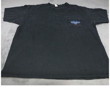 Vintage Harley-Davidson Cafe Las Vegas Shirt Mens 2XL Black USA Made Flame Tee