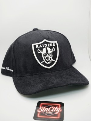 New Era Las Vegas Raiders Black Suede 9FIFTY A-Frame Snapback Hat