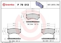 Brembo Bremsbelagsatz, Scheibenbremse P 79 013 FüR Suzuki