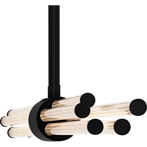 Quoizel PCTAL146 Talbott 46"W LED Linear Chandelier - Black - Picture 6 of 12