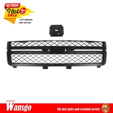 For Chevy Silverado 2500hd 3500hd 2011-14 Matte Black Front Upper Grille Plastic
