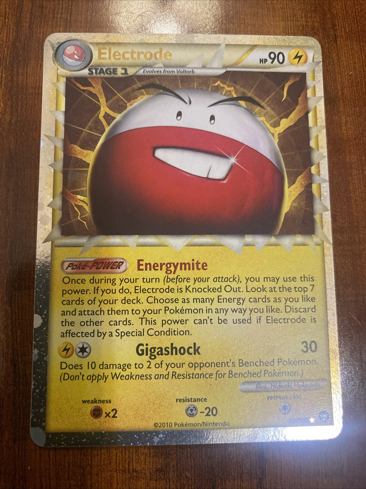 Pokemon Electrode 93/102 HGSS Triumphant Prime Holo Rare 2010 NM ⚡️