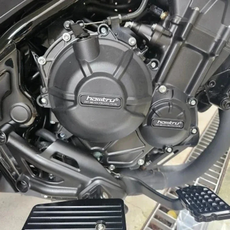 Cubierta de protección de motor de fibra de carbono para Honda CB500F CB500X 14-18 CBR500R 15-18 Foto 2 de 4