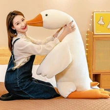 BXEBUI Giant White Goose Plush-75 Inch, Very Huge Body Fat Goose Stuffed Animal,