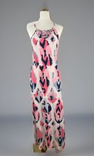 Banana Republic Women's Maxi Dress Sz XS Halter Abstract Boho Beach