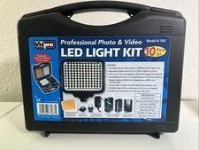 Vidpro K-120 10-Piece Pro Photo Video LED Light Kit with Battery & Charger