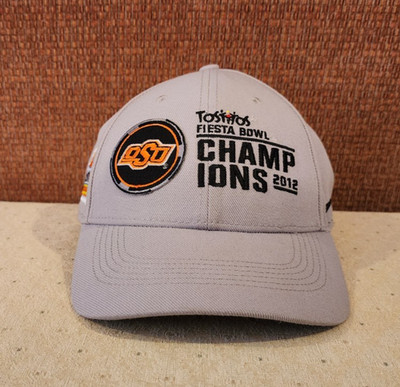 Oklahoma State OSU  Strap Back Cat Hat Nike 2012 Tostitos Fiesta Bowl Champions