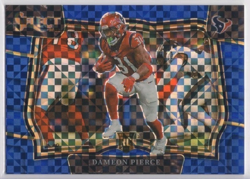 2022 Panini Select Field Level Blue Prizm /49 Dameon Pierce #461 Rookie RC SP