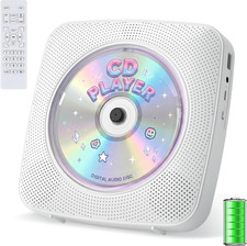 CD Player Portable Bluetooth Rechargeable: CD Players for Home with 1800Mah Des