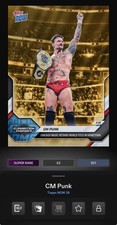 DIGITAL TOPPS WWE SLAM CM Punk NOW 26 SUPER RARE ELIMINATION CHAMBER GOLD Read