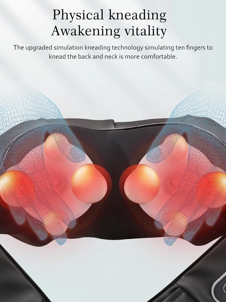 Masajeador De Cuello Y Hombros, Shiatsu Masajeador Cervical Eléctrico Con Funció - Imagen 2 de 4