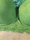 KISS & TELL Womens Plus Green/Blue 42C Push Up Lace Underwire Bra Set  — photo 4