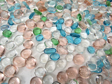 400 Glass Stones Vase Filler Translucent Craft Decor pink clear blue green Mix