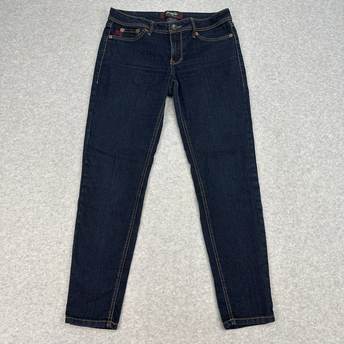Jeans Femme Skinny Fragile Délavé Foncé - Taille 0 (25x29), Occasion Très Bon état