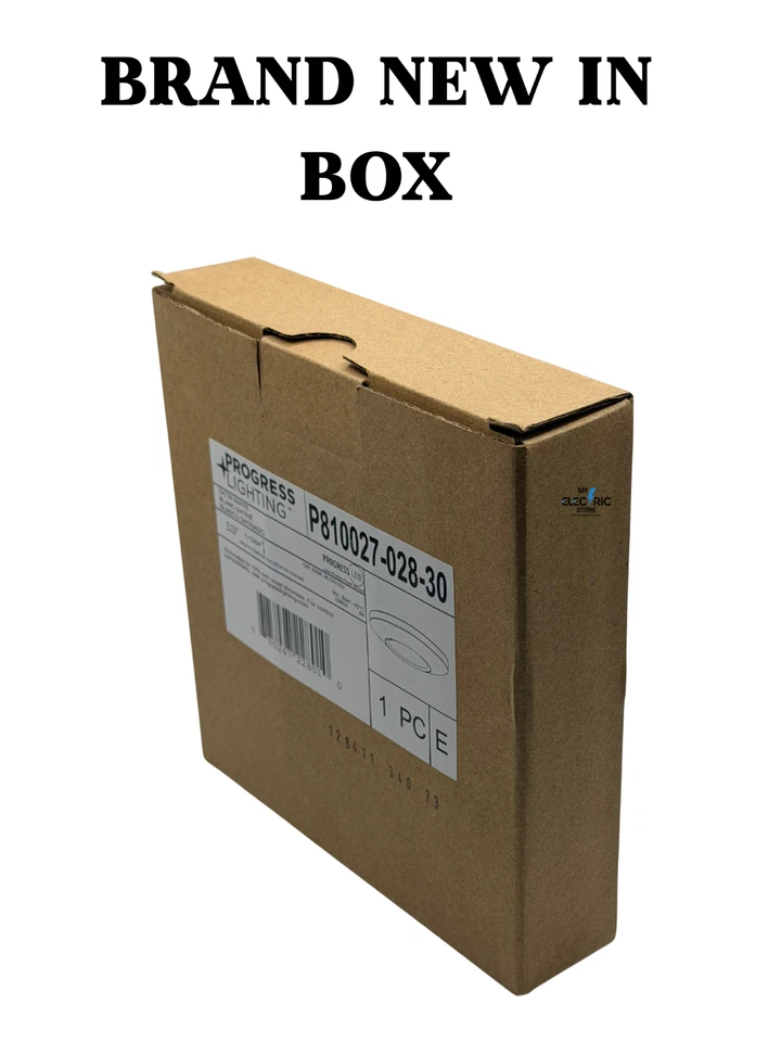 10x Progress Lighting LED Ceiling Light P810027-028-30 5.5" Round White 120V -3k - Image 3 of 4