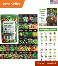 16,000+ Heirloom Vegetable Seeds with High Germination Rate - USA Made