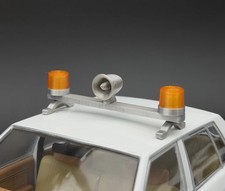 124 25 Scale Model Amber Twin Beacon Ray Speaker Police Lightbar Visibar 2461a