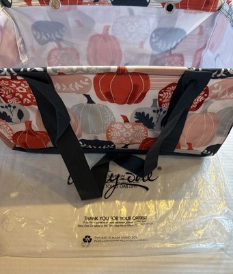 Thirty One 31 MEDIUM Utility Tote Pumpkin Patch Thanksgiving Fall Holiday