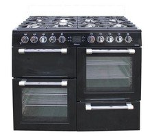 Leisure 100 cm Dual fuel Range Cooker CK100F232K 2 Ovens Black #2084