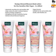 Kneipp Almond Blossom Body Lotion for Dry Sensitive Skin Vegan 4 x 200ml