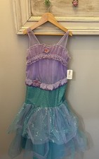 DISNEY STORE GIRLS SIZE 10 ARIEL LITTLE MERMAID COSTUME DRESS NWT