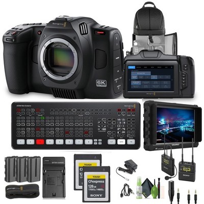 Blackmagic Design Cinema Camera 6K (Leica L) + Lilliput A7S 7'' Full HD Monitor