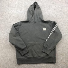Levis Hoodie Youth Large 12-13 Gray Pullover Fleece Logo Sleeve Graphic